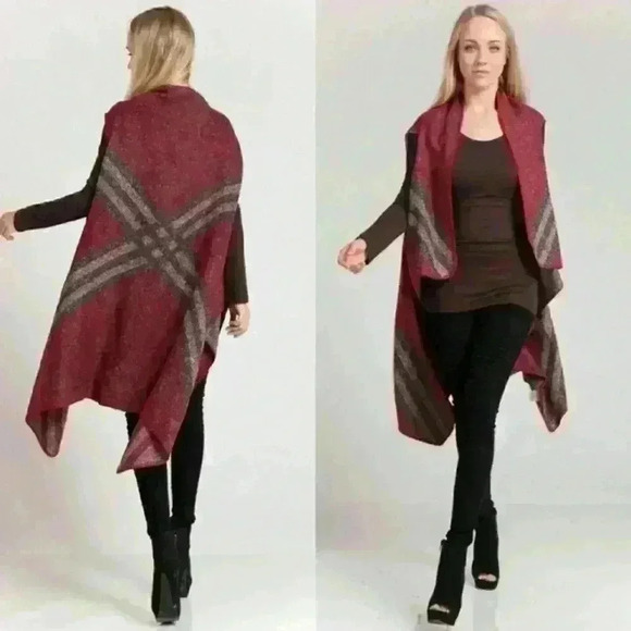 Plaid Jacquard Knit Vest - Picture 2 of 2